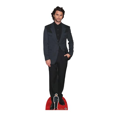 Star Cutouts CS1186 Chase Stokes Black Suit Cutout with Mini 186cm - Free Standing, Quick Set Up, TV parties and fan gifts