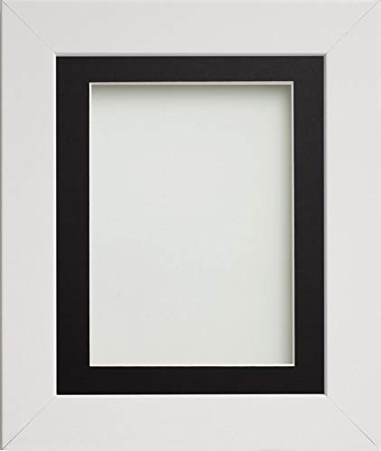 Frame Company Watson Range White 20x16 inch Picture Photo Frame with Black Mount for Image A3 *Choice of Sizes* Fitted with Real Glass