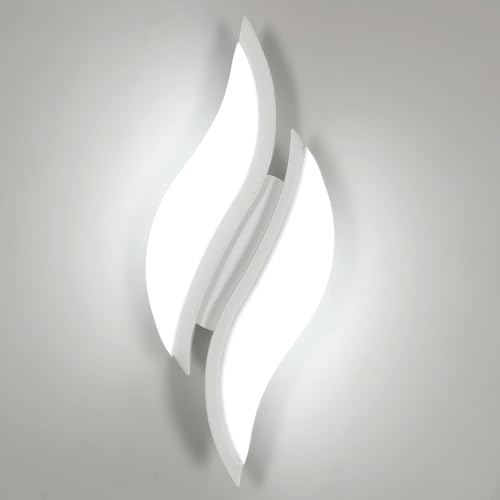 Goeco Indoor LED Wall Light, 12W 1350LM 6500K 29CM, White