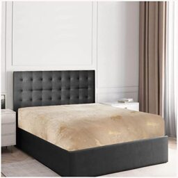 GC GAVENO CAVAILIA Teddy Fleece Duvet Cover, Fluffy Fitted Sheet, Warm Cozy Ultra Soft Bed Set, Polyester, Unicorn-Natural, Double