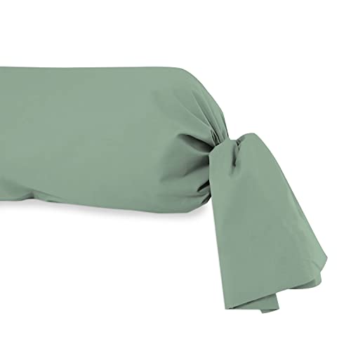 Soleil d'ocre, Bolster Pillow Case, Cotton 57 Threads, Sea Green, 45 x 185 cm