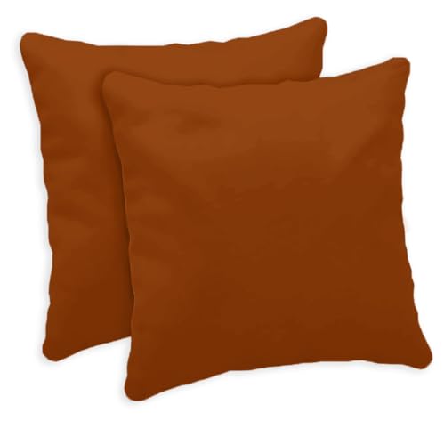Giovanni Dolcinotti Set of 2 Cushion Covers for Sofa, 50 x 50 cm, Decorative Cushion Covers - 100% Cotton with Silk Effect - Cushion Covers with Hidden Zip - Hermes - Atlanta Model