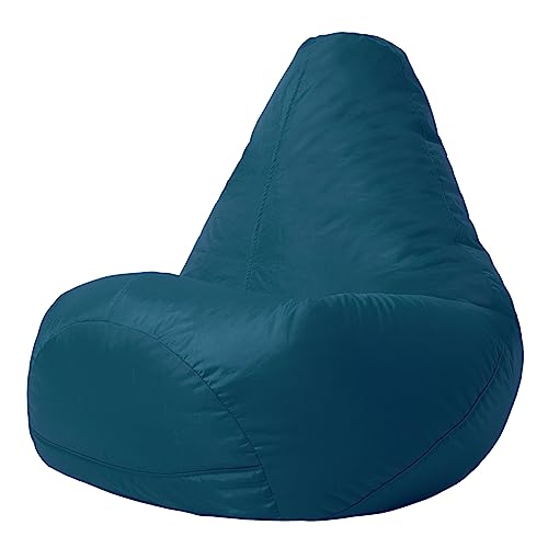 Bean Bag Bazaar High Back Recliner Bean Bag Chair, Teal Green, Indoor Outdoor Beanbag, Water Resistant Fabric, Large Beanbag with Filling Included, Gaming Chair, Outdoor Seating, Garden Furniture