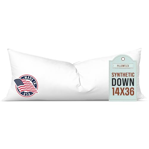 Pillowflex Synthetic Down Pillow Inserts For Shams Aka Faux/Alternative 35cm x 90cm (14 Inch By 36 Inch)