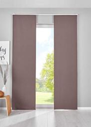 Gardinenbox 202020680-2 Panel Curtains Panel Weight Opaque Thermal Sliding Curtain 145 x 60 cm Taupe