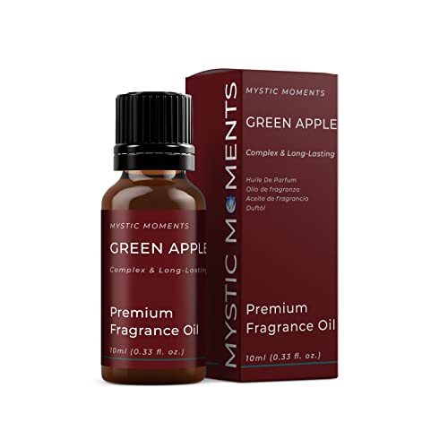 Mystic Moments - Green Apple Fragrance Oil - 10ml - Green Apple notes create a crisp green apple scent for candles, soaps, wax melts and diffusers.