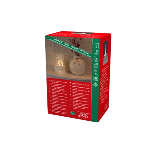 Konstsmide Christmas Lights/Silhouette Motif Reindeer Ornament Decoration/Battery Operated: 2xAA (Excl.)/Christmas Scene Warm White Diodes