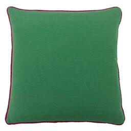 "Riva Paoletti Cushion Cover, Viscose, Emerald/Fuchsia, 45cm x 45cm (18"" x 18"" inches)"