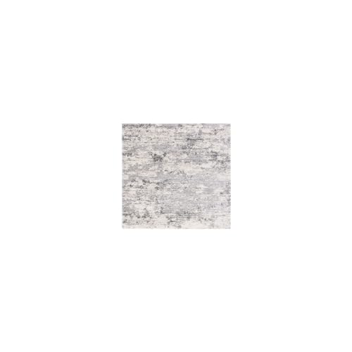 Safavieh Shag Rug for Living Room, Dining Room, Bedroom - Berber Shag Collection, High Pile, in Ivory, 91 X 91 cm