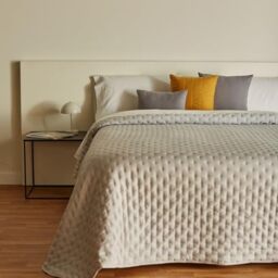 Sancarlos Bouti Popes Bedspread Grey 100% Polyester Bed 160/180 cm