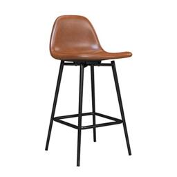 DHP Furniture Calvin Upholstered Counter Stool, Metal, 45 x 40 x 84cm (WxDxH)