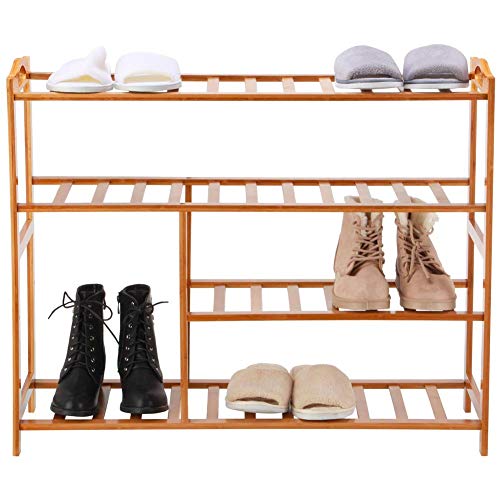 BAKAJI Bench shoe rack home Multi-purpose 80 x 26 x 69 cm Bamboo Naturale