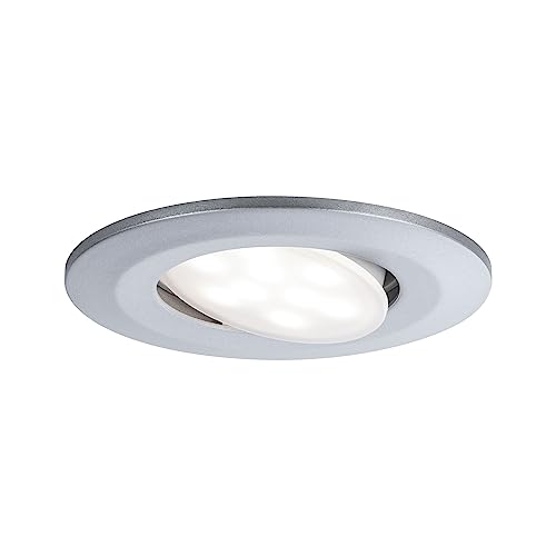 Paulmann 99932 Calla LED recessed luminaire Round incl. 1x6.5W IP65 dimmable recessed Spotlight Chrome matt Cabinet Light Plastic recessed lamp 4000K