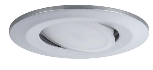 Paulmann 99932 Calla LED recessed luminaire Round incl. 1x6.5W IP65 dimmable recessed Spotlight Chrome matt Cabinet Light Plastic recessed lamp 4000K