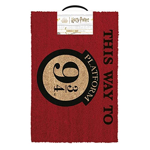 Pyramid International Harry Potter Coir Doormat (This Way to Platform 9 3/4) 40cm x 60cm - Official Merchandise