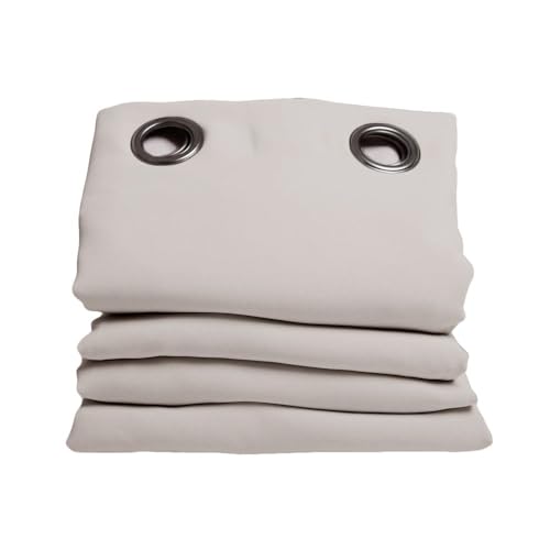 Moondream HM6902047 Noise insulation/Blackout/Thermal Cotton Curtain, Pebble, 140cm x 260 cm