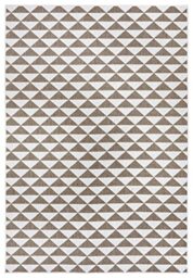 NORTHRUGS Indoor and Outdoor Rug Tahiti 80 x 150 cm - Reversible Rug Weatherproof Modern Design Geometric Pattern Runner for Balcony Patio Garden Conservatory Living Room Rug Waterproof Linen