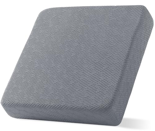 SearchI Stretch Jacquard Sofa Couch Cushion Covers Replacement Reversible Cushion Slipcovers Sofa Seat Cover Furniture Protector Sofa Slipcover Soft with Elastic Bottom(Small, Grey)