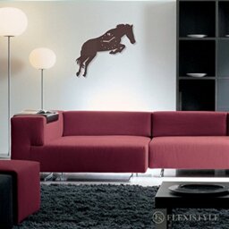 FLEXISTYLE Large Modern Wall Clock Il Cavallo 54 x 46 cm