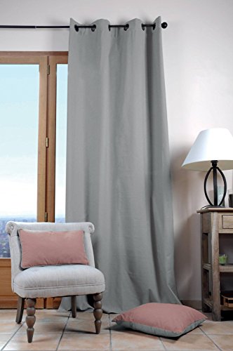 Lovely Casa Duo Plain Curtain 135 x 240 cm Outdoor Mouse 135 x 240 cm