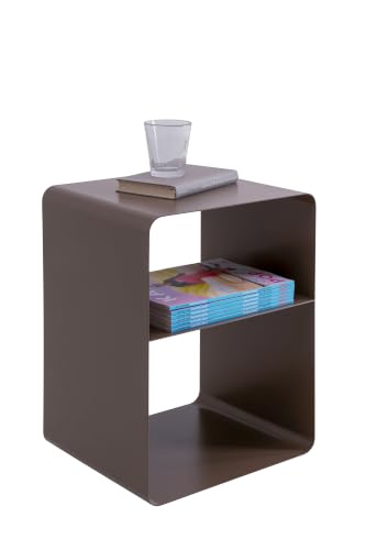 KARE Design side table Lounge S, grey, 38x33x53 cm, minimalist design, bedside table, steel, industrial, modern, living room