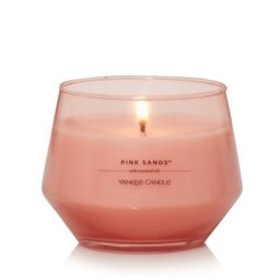 Yankee Candle Studio Scented Candle- Pink Sands Medium Candle - Long Burning Candles: 40-65 Hours - Stylish Glass Vessel Design - Perfect Gifts for Women, for Mum, Wedding & More