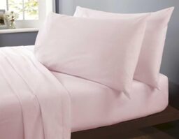 Rapport Home Microfibre Pink Single Sheet Set Soft Bedding Set Luxury Easy Care Non-Iron Bedding