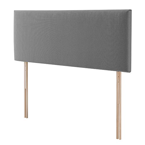 Silentnight Paris Upholstered Headboard, Slate Grey Fabric, Small Double
