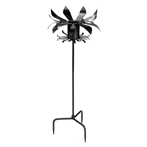 Achla Designs 131-1012 Petals Gazing Globe Stand, Black Powdercoat Finish