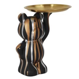 HOME DECO FACTORY, HD0153 Modern Stylish Decorative Statue Practical Pocket for Keys and Jewellery, Fine Finish in Black, Gold and Silver, Ideal for Any Interior Decoration, 30 cm