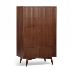 Teamson Home Tremolo Walnut Bedroom Dresser Chest of Drawers, 127 cm
