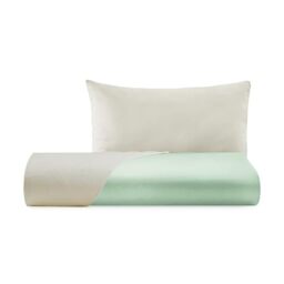 Giovanni Dolcinotti - Doubleface Single Duvet Cover Set – 1 Pillowcase – Bamboo/Ivory – 100% Cotton Percale – Made in Italy – Boston Model