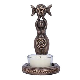 Nemesis Now Triple Goddess Tea Light Holder 12cm, Bronze D5686U1
