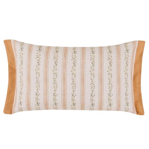Voyage Maison Primavera Feather Filled Cushion – Watercolour Floral Printed Spring Oxford Trim Décor (Multicolour - 30x50cm)