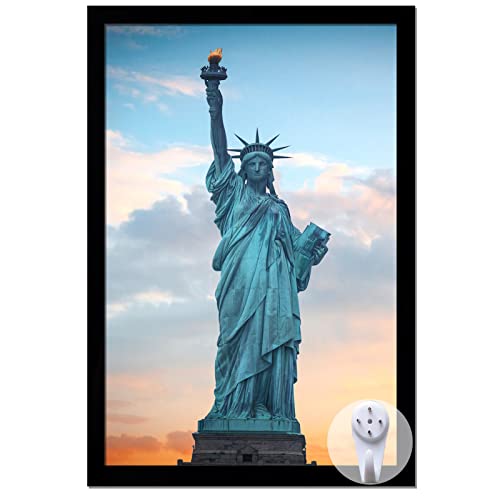 OMAIGAR 16x24 Picture Frame for 16by24 Poster Photo Canvas Certificate Black High Transparent Photo Frame Wall Desktop Horizontal Vertical 16 x 24
