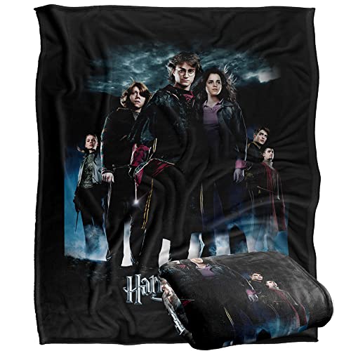 HARRY POTTER Goblet of Fire Poster Officially Licensed Silky Touch Super Soft Throw Blanket 152 x 127 cm