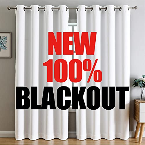 G2000 100% Blackout Curtains for Bedroom Living Room 95 Inches Long White Room Darkening Window Grommet Thermal Lined Insulated Light Blocking Noise Reducing 2 Panels Set