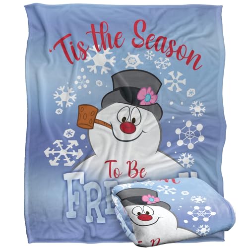 FROSTY THE SNOWMAN Blanket, 152 x 127 cm Frosty Season for Freezin' Silky Touch Super Soft Throw Blanket