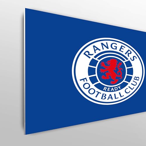 fan decor Licensed Décor Rangers Football Club Double Bed Headboard - 150cm (w) x 75cm (h) - Full Colour Crest on Brand Blue - Officially Licensed Product