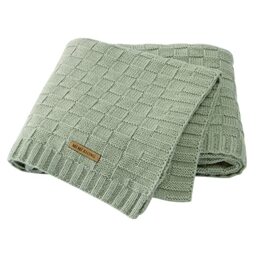 "LAWKUL Baby Blankets for Boys Cable Knitted Baby Blanket Girl Soft Newborn Receiving Swaddle Stroller Crib Sage Green 40""x30"""
