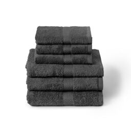 Caleffi Set of 6 Bath Towels with Guest – Consisting of 3 x Face Towel 55 x 100 cm + 3 x Bidet Towel 40 x 60 cm – 100% Soft and Ultra Absorbent Cotton – Shower, Face and Hospitality Bath Set
