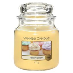 Yankee Candle Scented Candle - Vanilla Cupcake Medium Jar Candle- Long Burning Candles: up to 75 Hours - Gifts for Women
