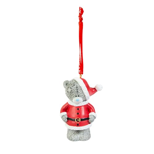 Me to You Christmas Tree Decoration With Satin Ribbon, Tatty Teddy Dressed As Santa - Official Collection, Red