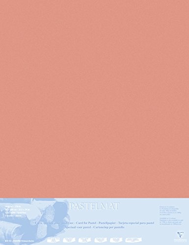 Clairefontaine - Ref 396012C - Pastelmat Mounted Board (5 Sheets) - 1800 Microns - 70 x 100cm - Sienna Colour - Specially Formulated For Use With Pastels