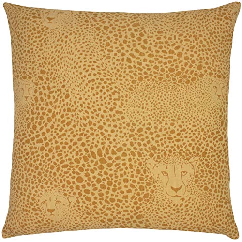 furn. Hidden Cheetah Polyester Filled Cushion, Honey, 50 x 50cm