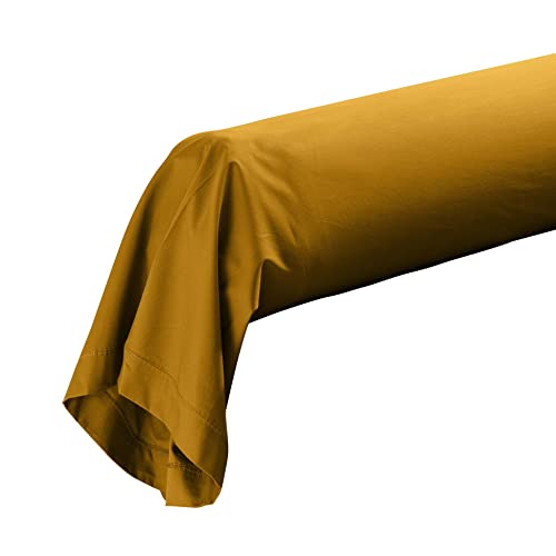 douceur d'intérieur, Percale Curry Cotton Percale Bolster Pillow Case Cushion Cover 85x185cm