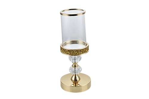 PARTENOPE M.403 Gold Candle Holder 29 cm 6692060, Shown