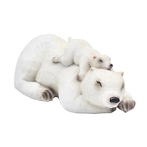The Leonardo Collection Polar Bear Naptime Home Decor Figurine - Sleeping Bear Design, Winter Theme, Elegant Finish, Shelf Display, Charming Decoration, Gift Idea