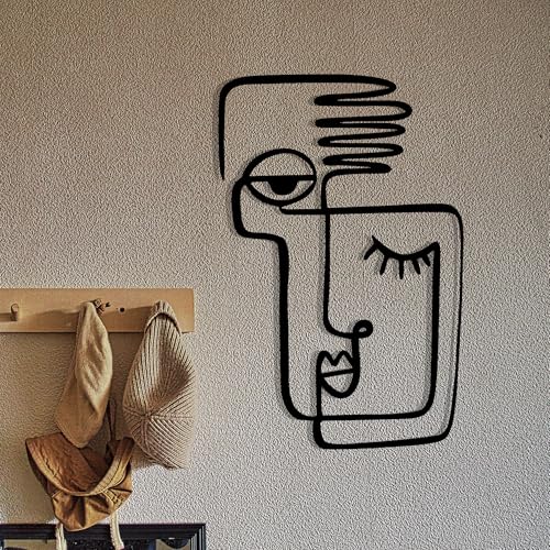 Stylish Black Decorative Metal Wall Accessory, 36 x 55 cm, 100% Metal, 1.2 mm Thickness, Perfect for Modern Home Decor & Unique Wall Art