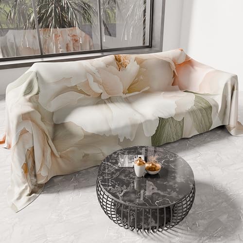 PETTI Artigiani Italiani - Spring-Summer Double Bed Bedspread Lightweight Blanket Double Bed Sheet Floral 40 100% Made in Italy